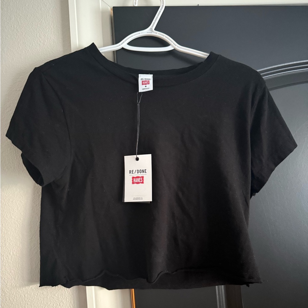 Re/Done Classic Black Crop Top